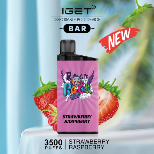 IGET BAR STRAWBERRY RASPBERRY – 3500 PUFFS